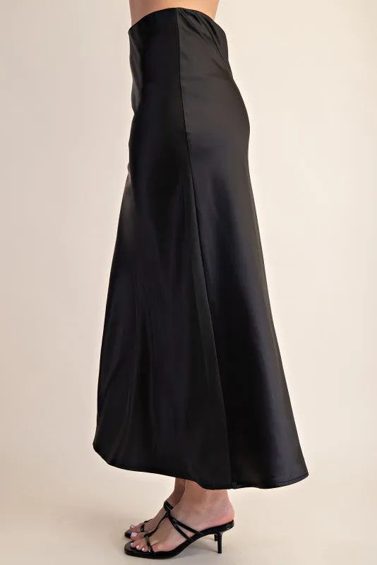 Remi Elastic Band Midi Satin Skirt sold by fab'rik product image thumbnail 2