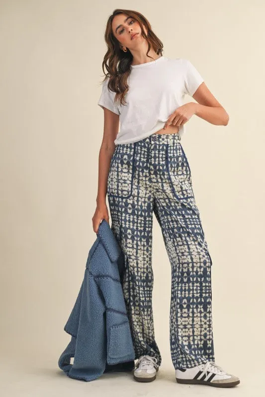 Jolene Silk Pattern Pants sold by fab'rik