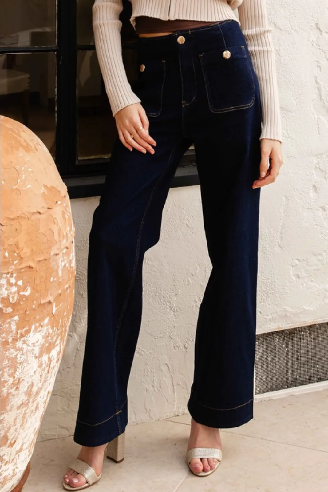 Claire High Waist Straight Jeans sold by fab'rik