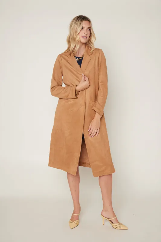 Nina Faux Suede Duster sold by fab'rik