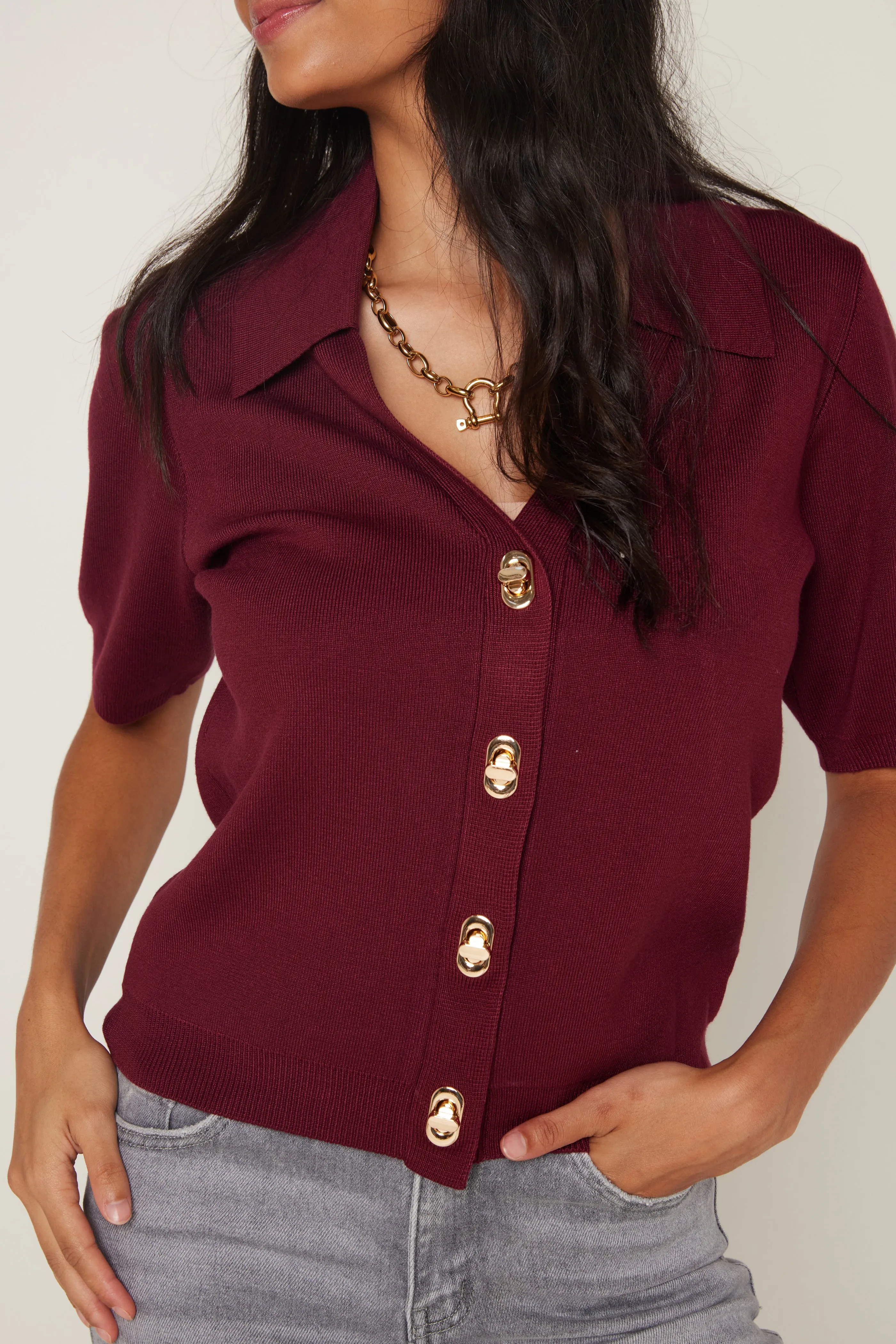 Sam Knit Button Top sold by fab'rik product image thumbnail 2