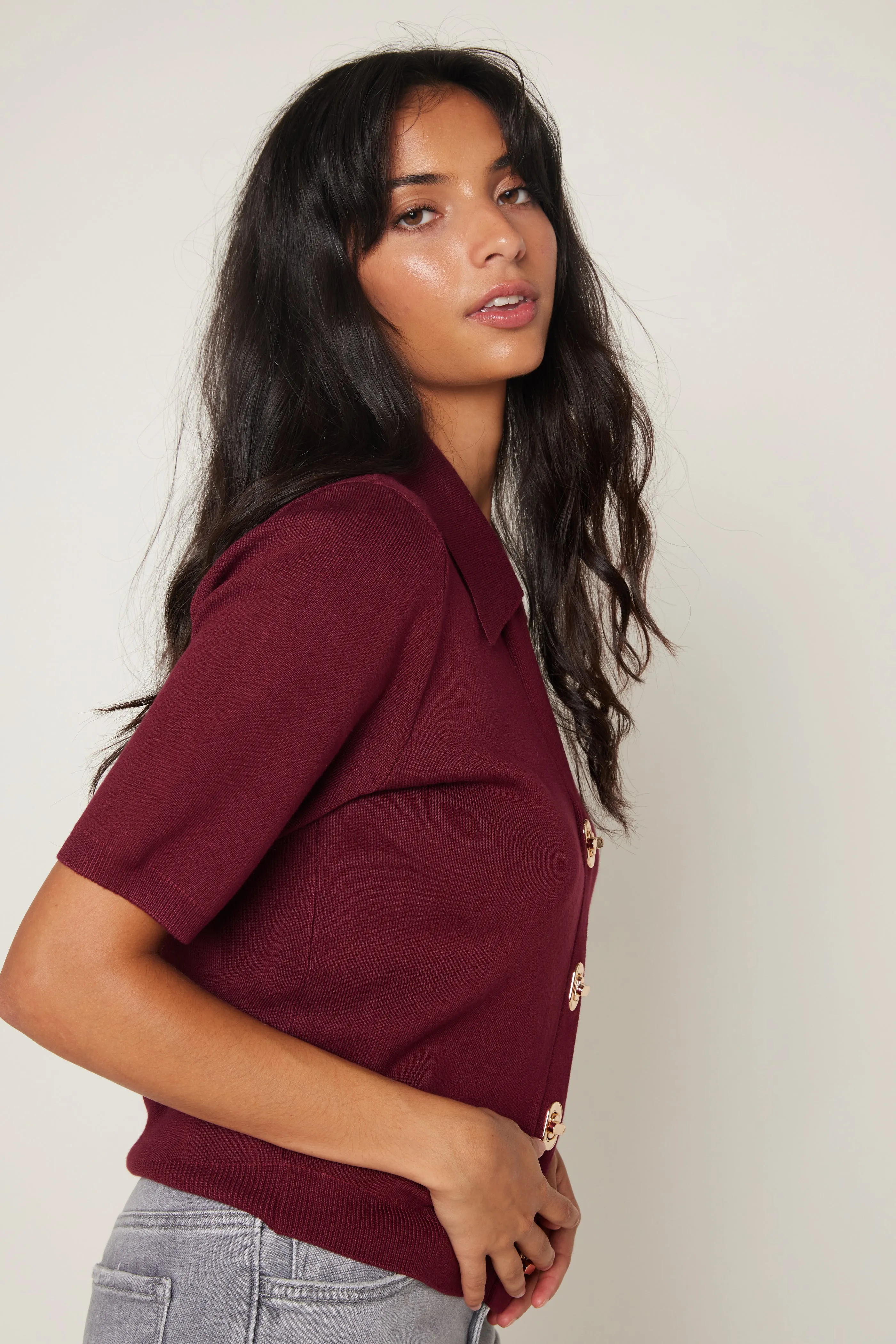Sam Knit Button Top sold by fab'rik product image thumbnail 3