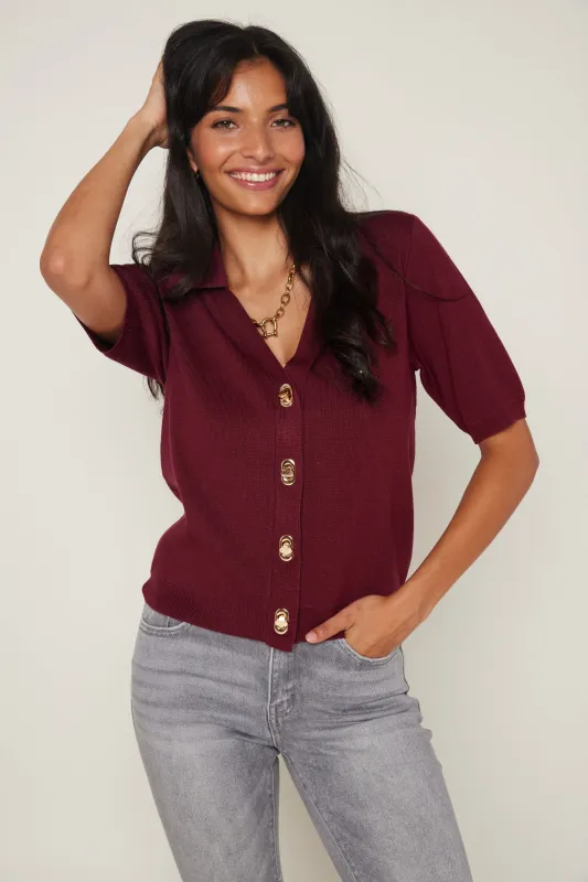 Sam Knit Button Top made by Skies Are Blue
