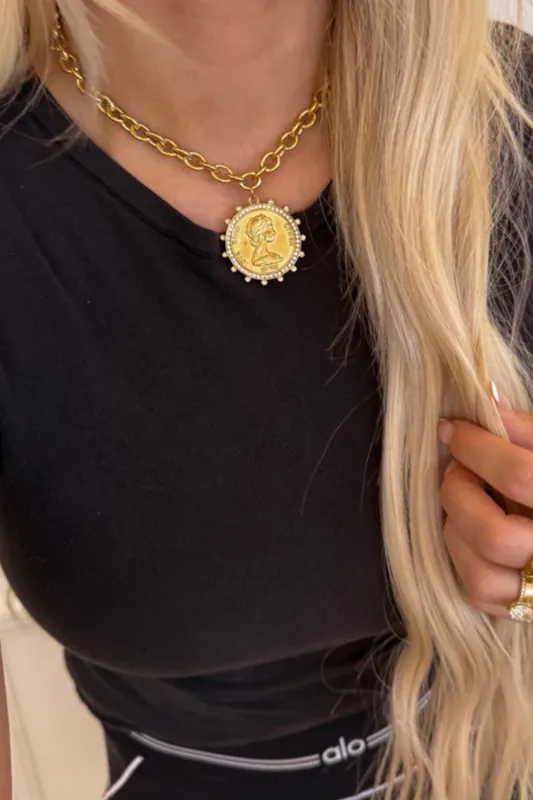 Small Coin Necklace sold by fab'rik