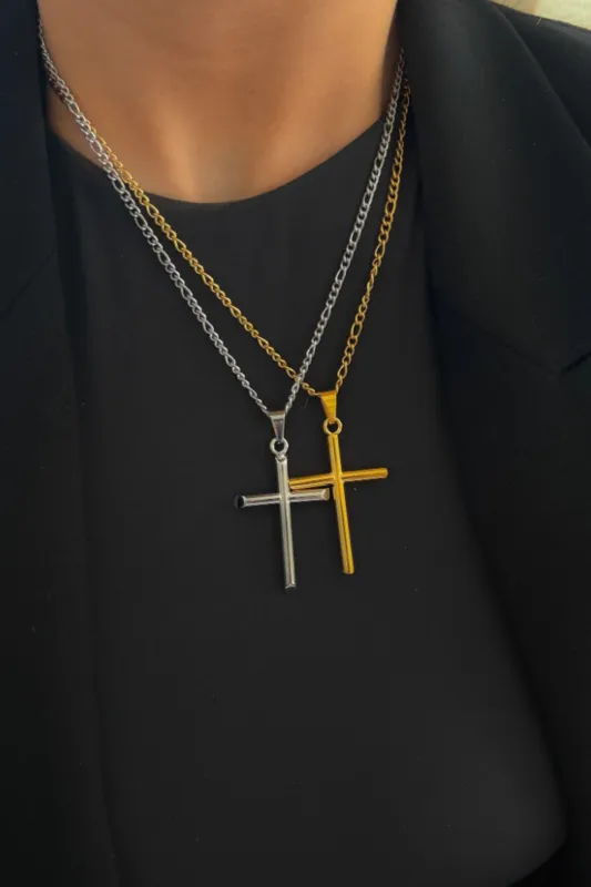 Large Cross Necklace made by fab'rik