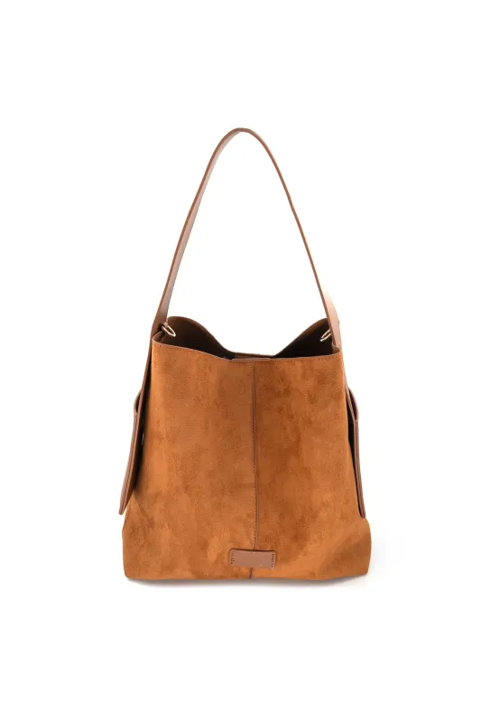 Jaden Large Suede Hobo Bag sold by fab'rik