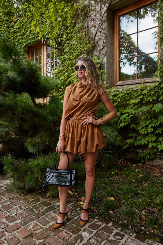 Williams Bubble Hem Skort sold by fab'rik