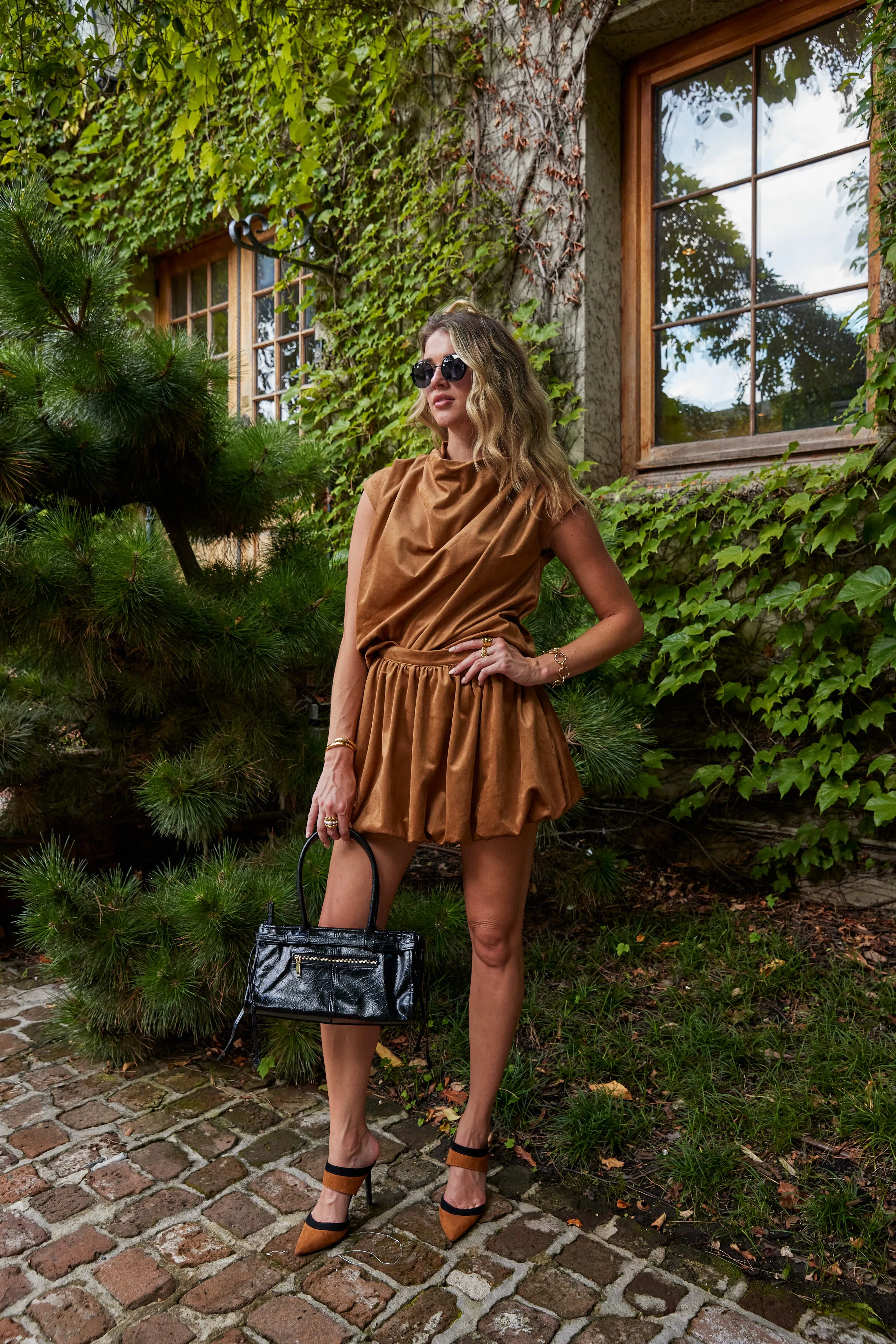 Williams Bubble Hem Skort sold by fab'rik