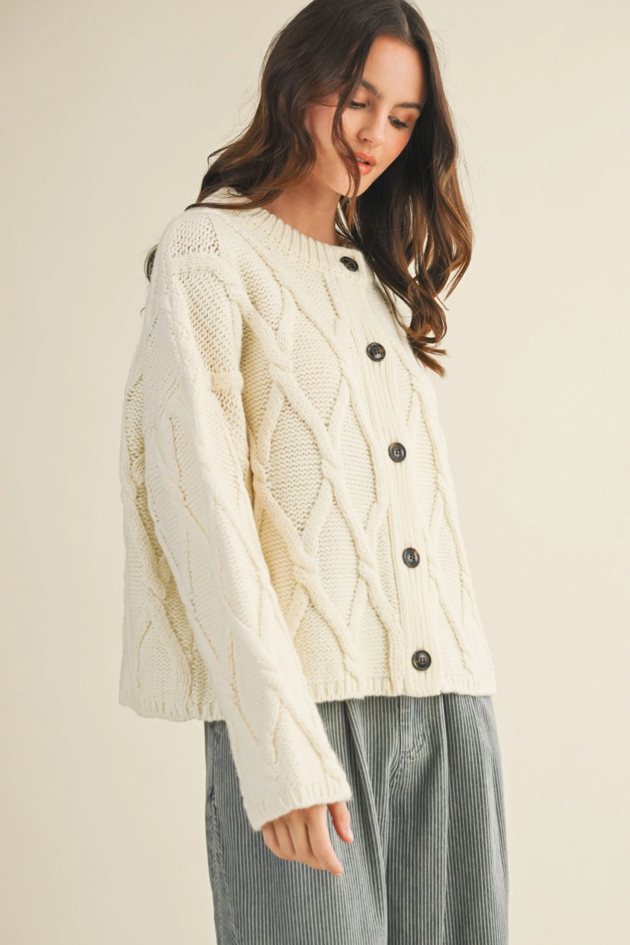 Maggie Cable Knit Cardigan sold by fab'rik product image thumbnail 2