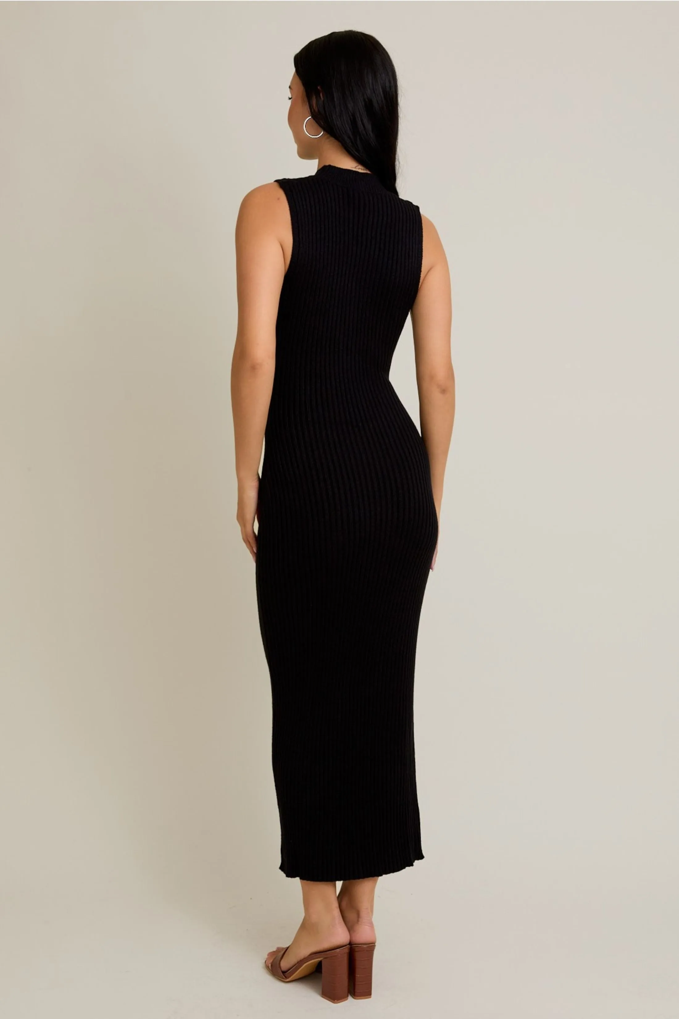 Riley High Neck Sleeveless Sweater Maxi Dress sold by fab'rik product image thumbnail 4