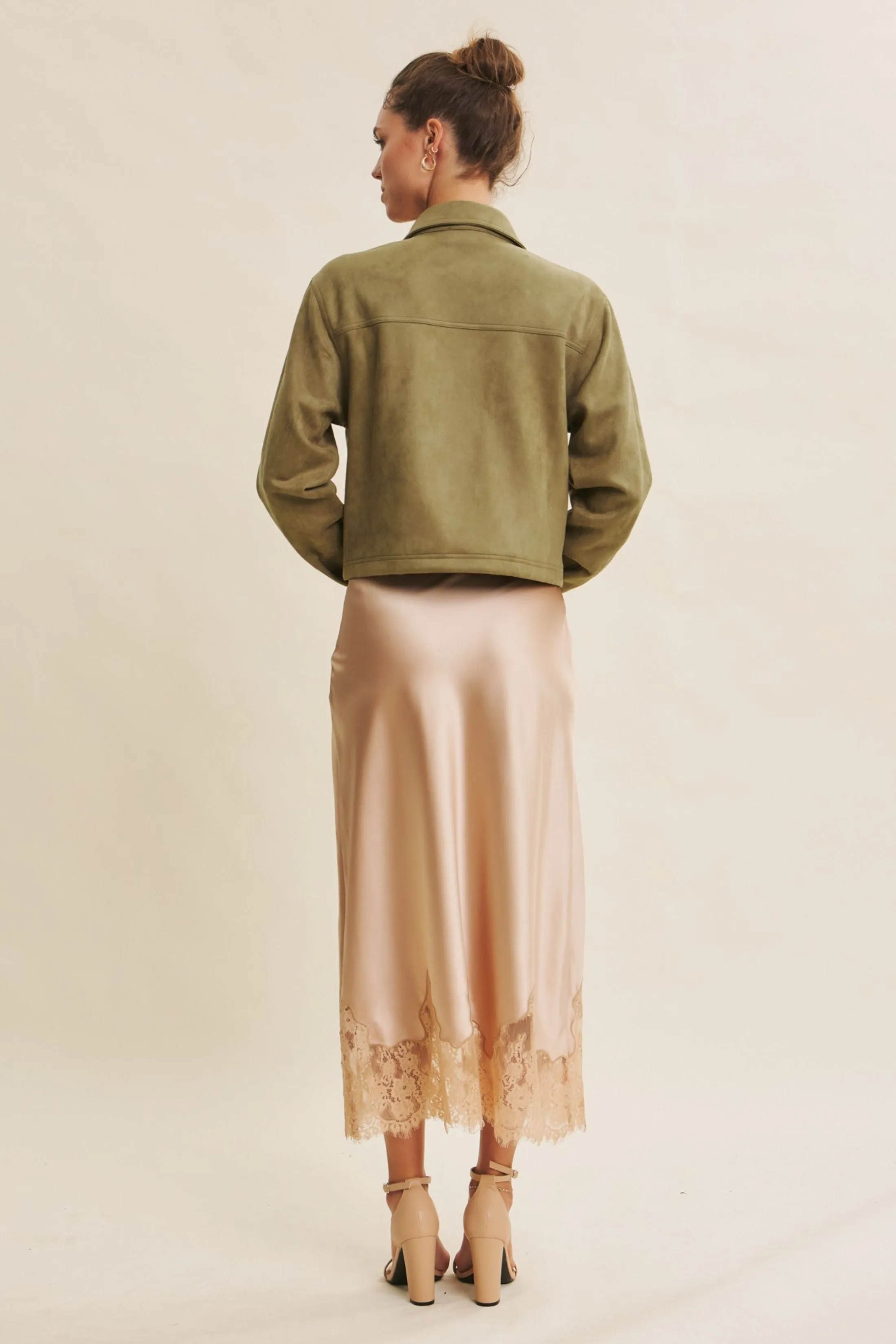 Amelia Versatile Stretchy Suede Jacket sold by fab'rik product image thumbnail 4