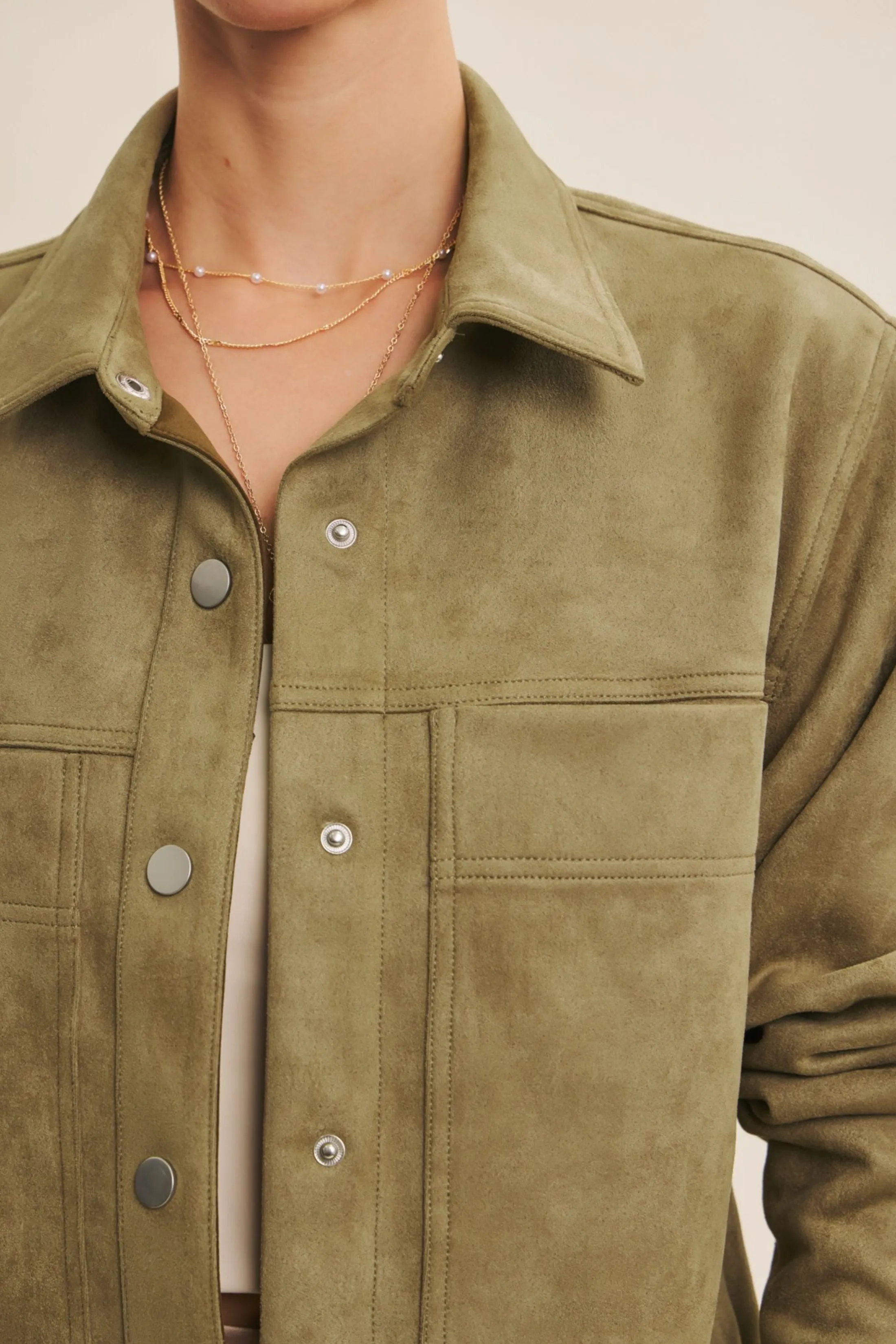 Amelia Versatile Stretchy Suede Jacket sold by fab'rik product image thumbnail 3