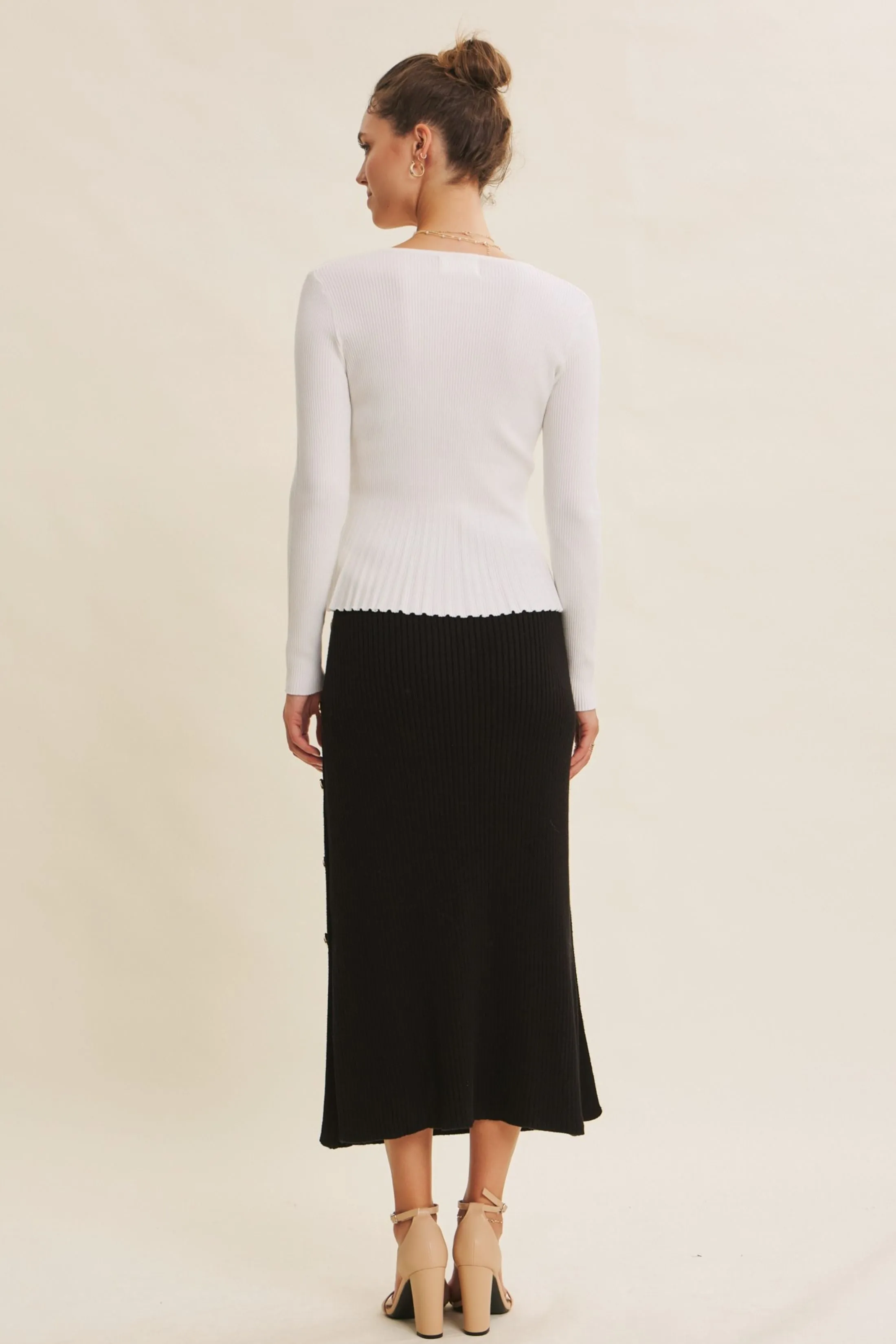 Classic Meets Sultry Maxi Skirt sold by fab'rik product image thumbnail 3