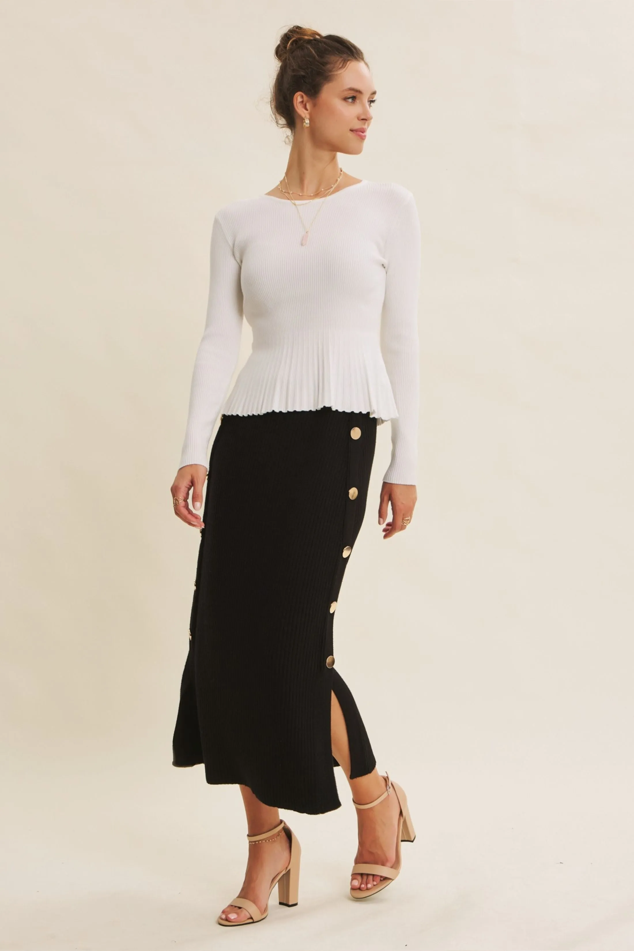 Classic Meets Sultry Maxi Skirt sold by fab'rik product image thumbnail 2