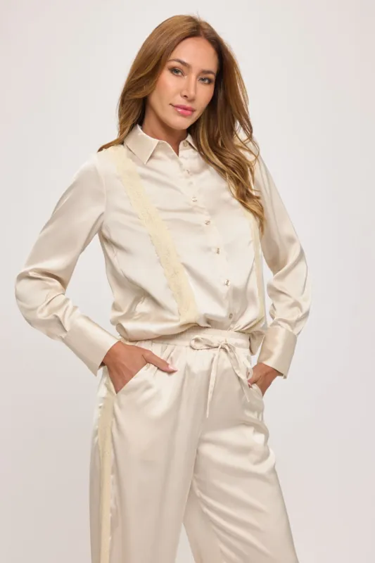 Yasmin Lace Detail Top sold by fab'rik