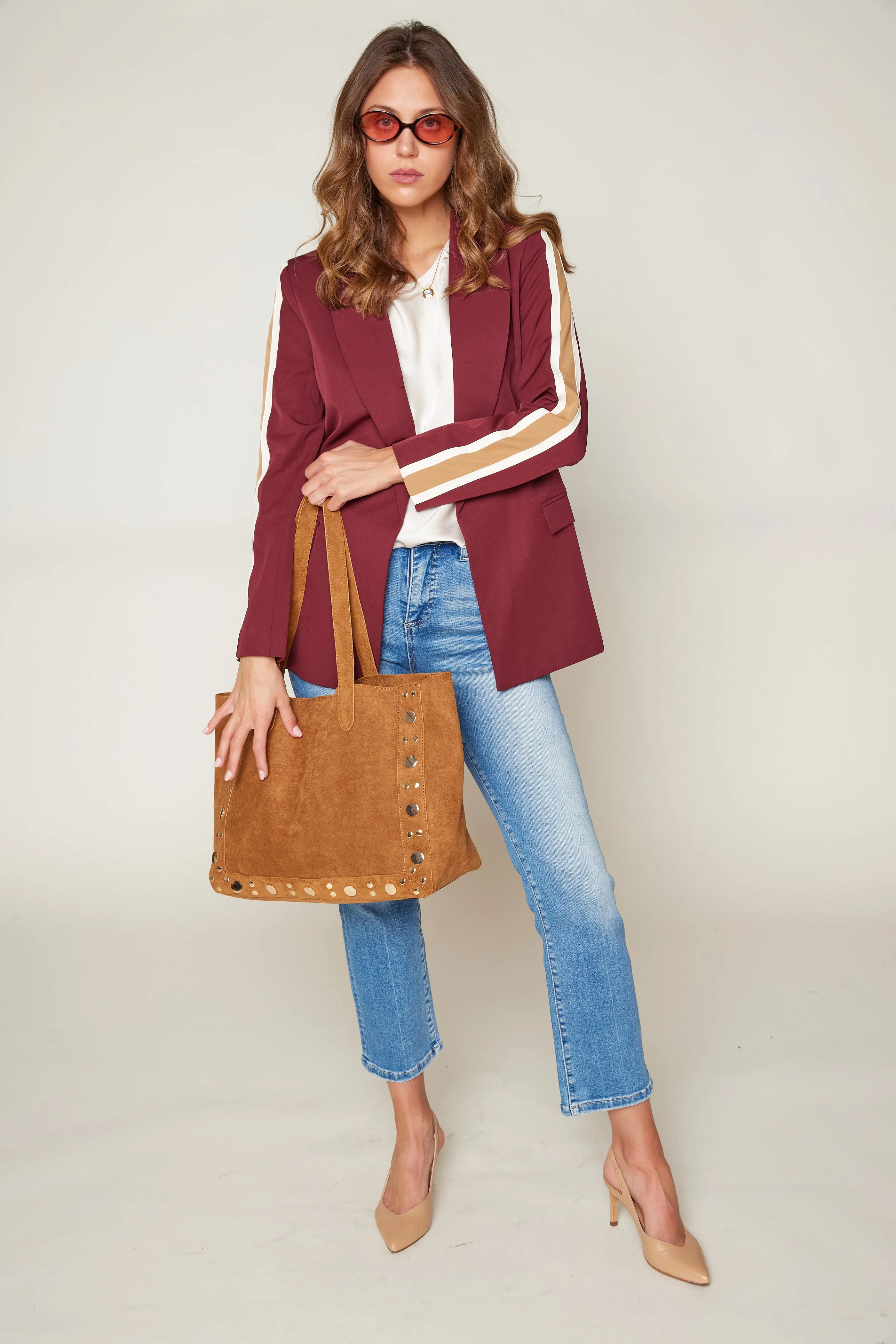 Lana Striped Blazer sold by fab'rik