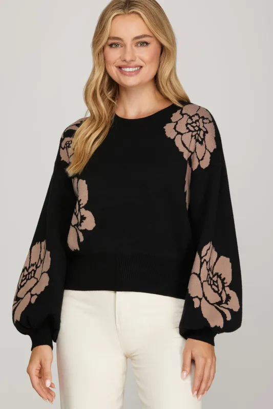 Julia Flower Sweater sold by fab'rik