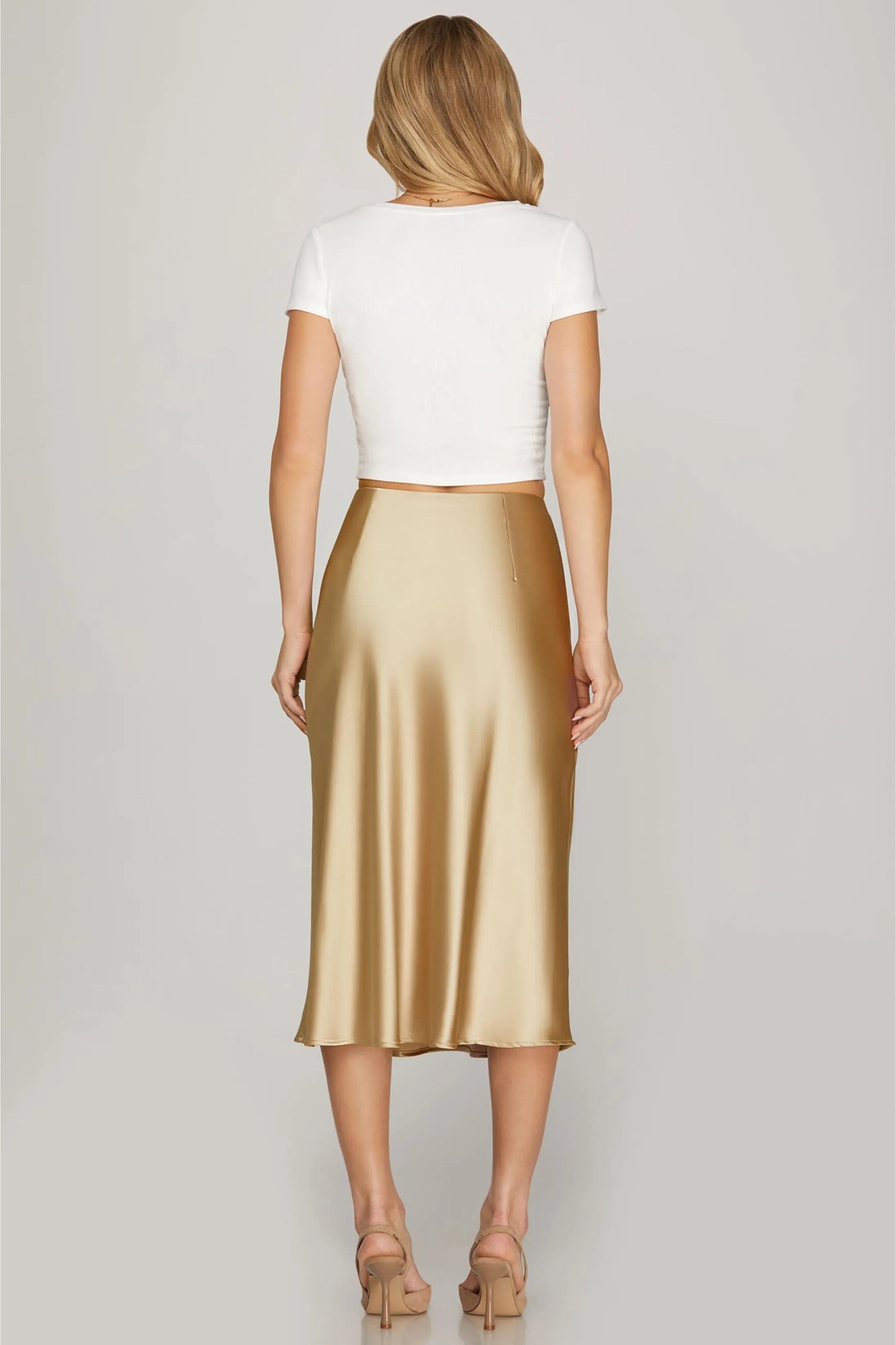 Cam Satin Midi Skirt sold by fab'rik product image thumbnail 2