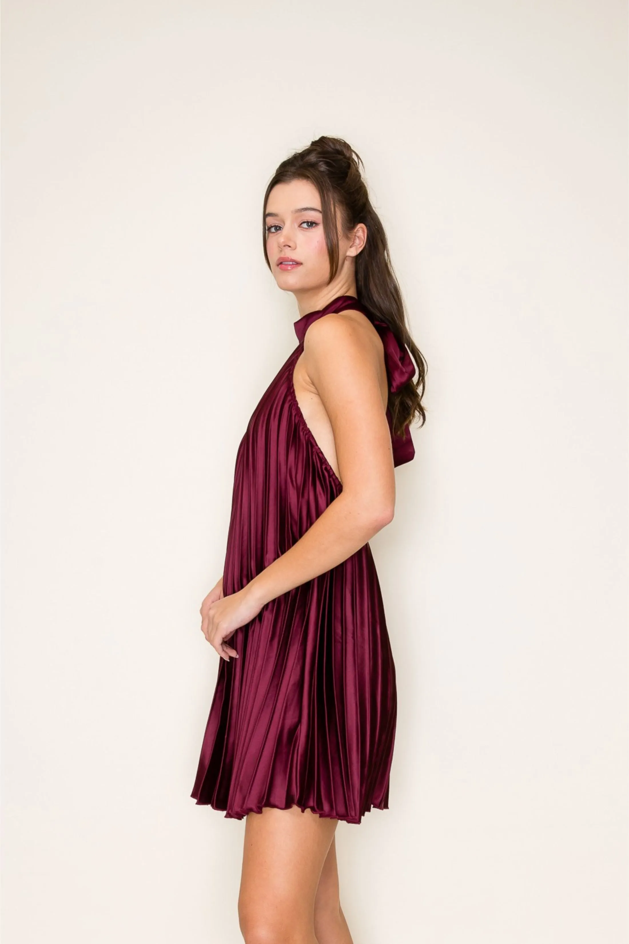 Sofia Soft Pleated Mini Dress sold by fab'rik product image thumbnail 3