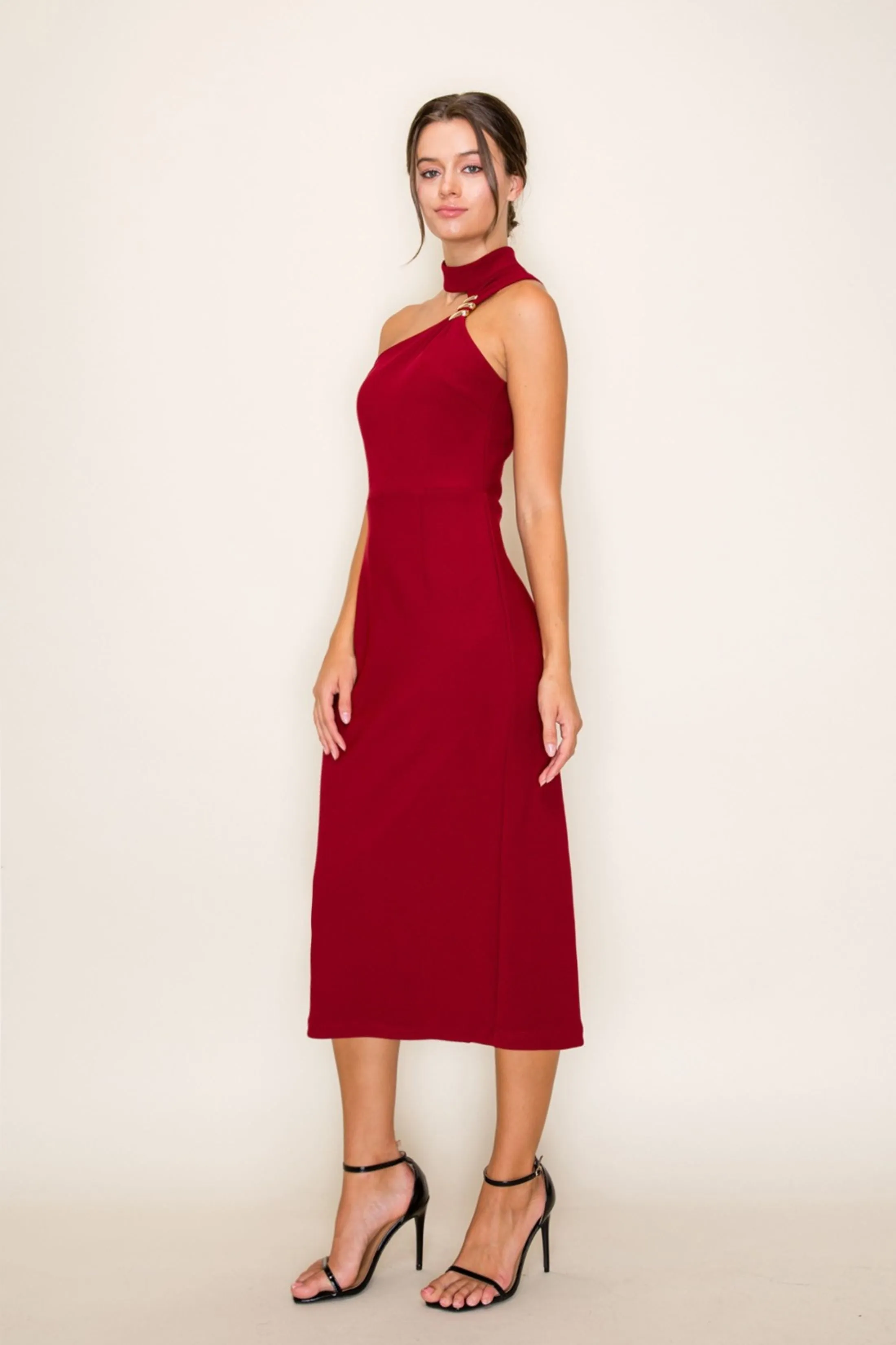 Bri Gold Halter Midi Dress sold by fab'rik product image thumbnail 2