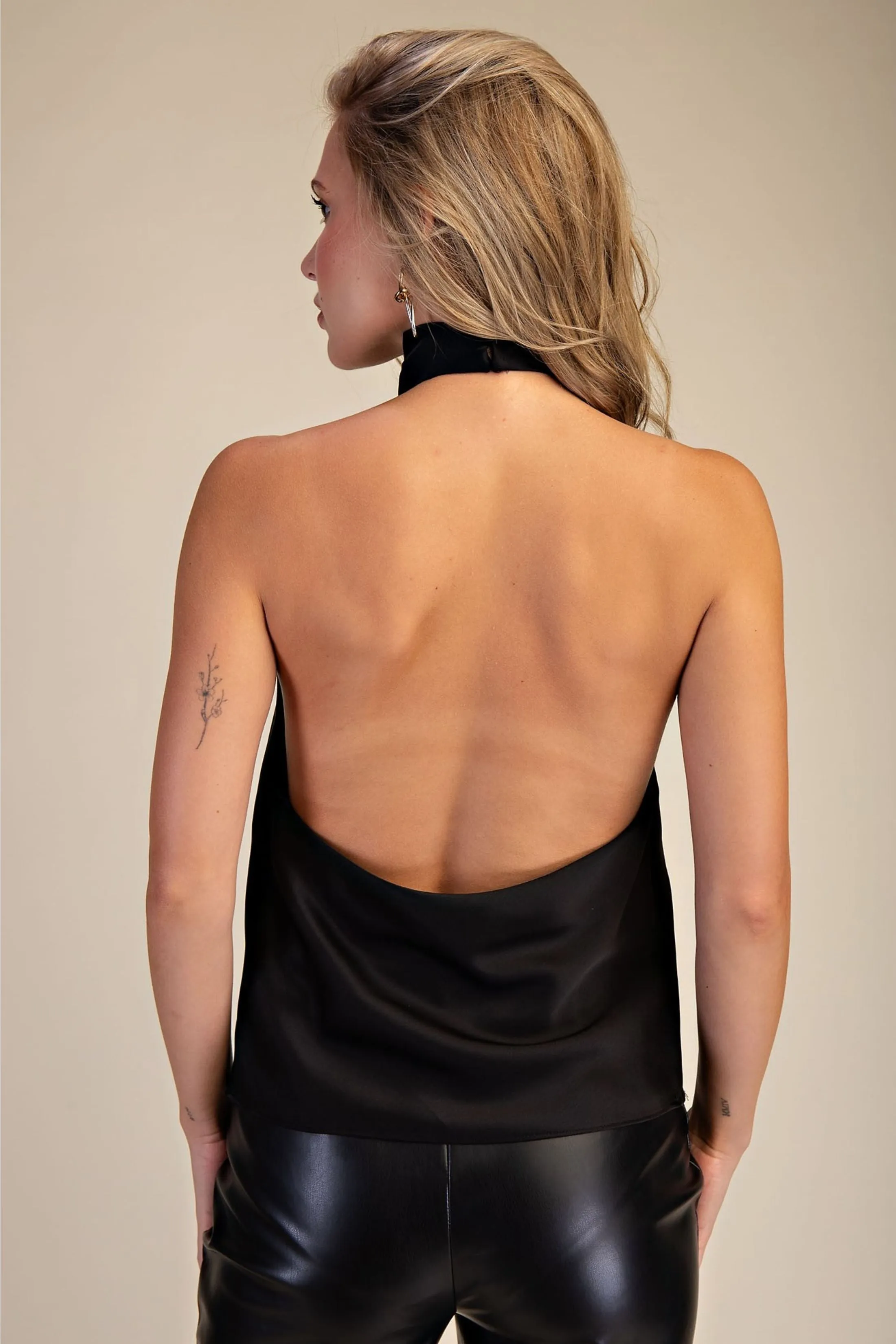 Merry Halter Neck Satin Top sold by fab'rik product image thumbnail 3
