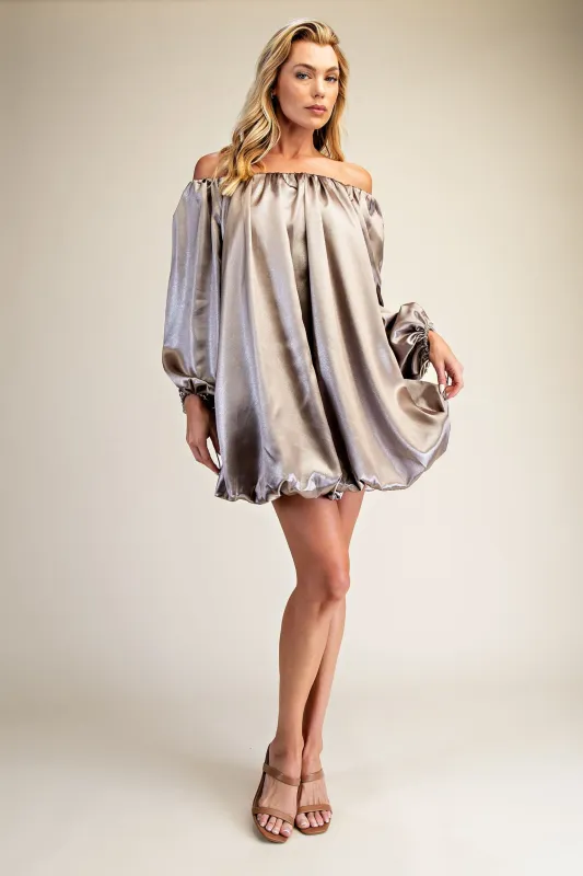 Winter Off Shoulder Mini Dress sold by fab'rik