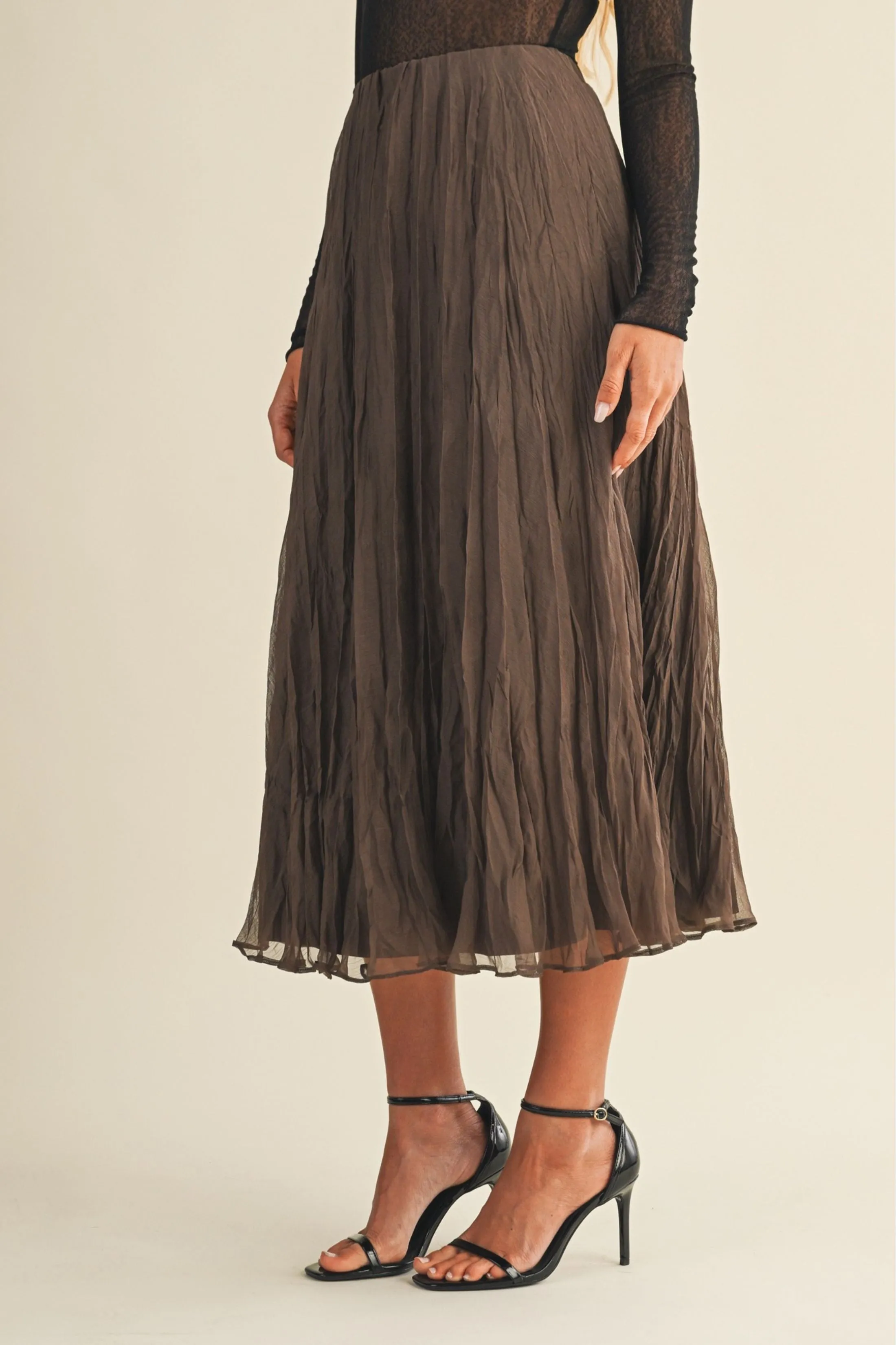 Minnie Crinkled Ciffon Midi Skirt sold by fab'rik product image thumbnail 3