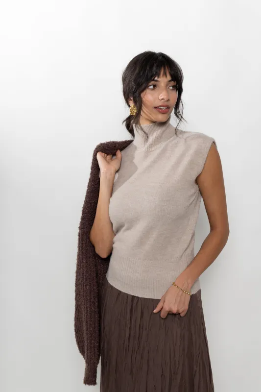 Emerson Sleeveless Mock Neck Top sold by fab'rik