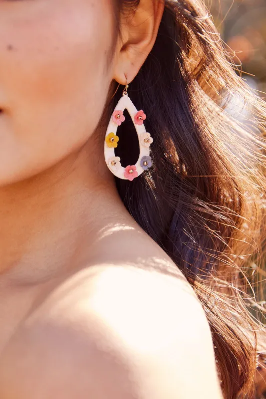 SALE - Flora Beaded Drop Earrings sold by fab'rik