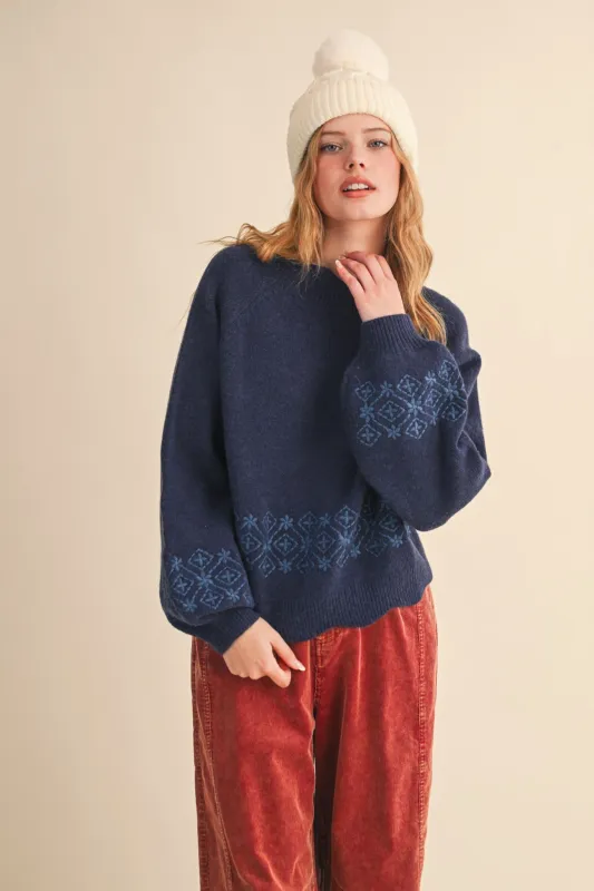 Quinn Scallop Hem Sweater sold by fab'rik