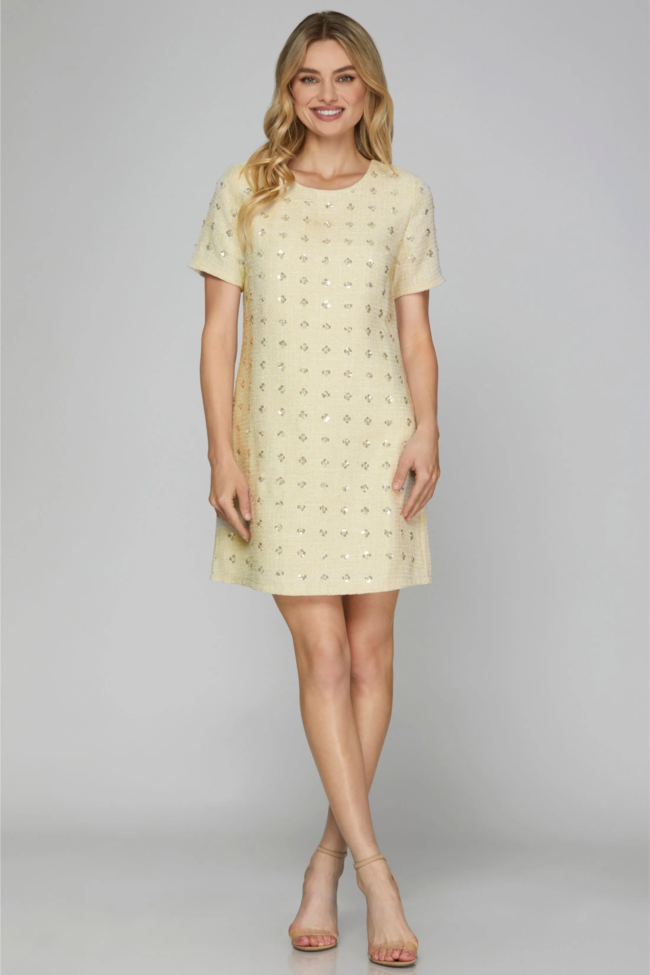 Ayers Tweed Mini Dress sold by fab'rik