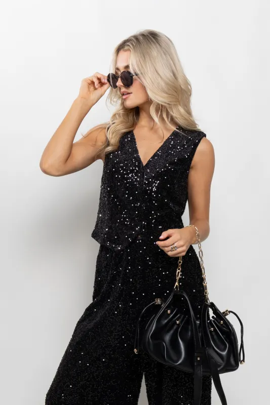 Remi Sequin Vest sold by fab'rik
