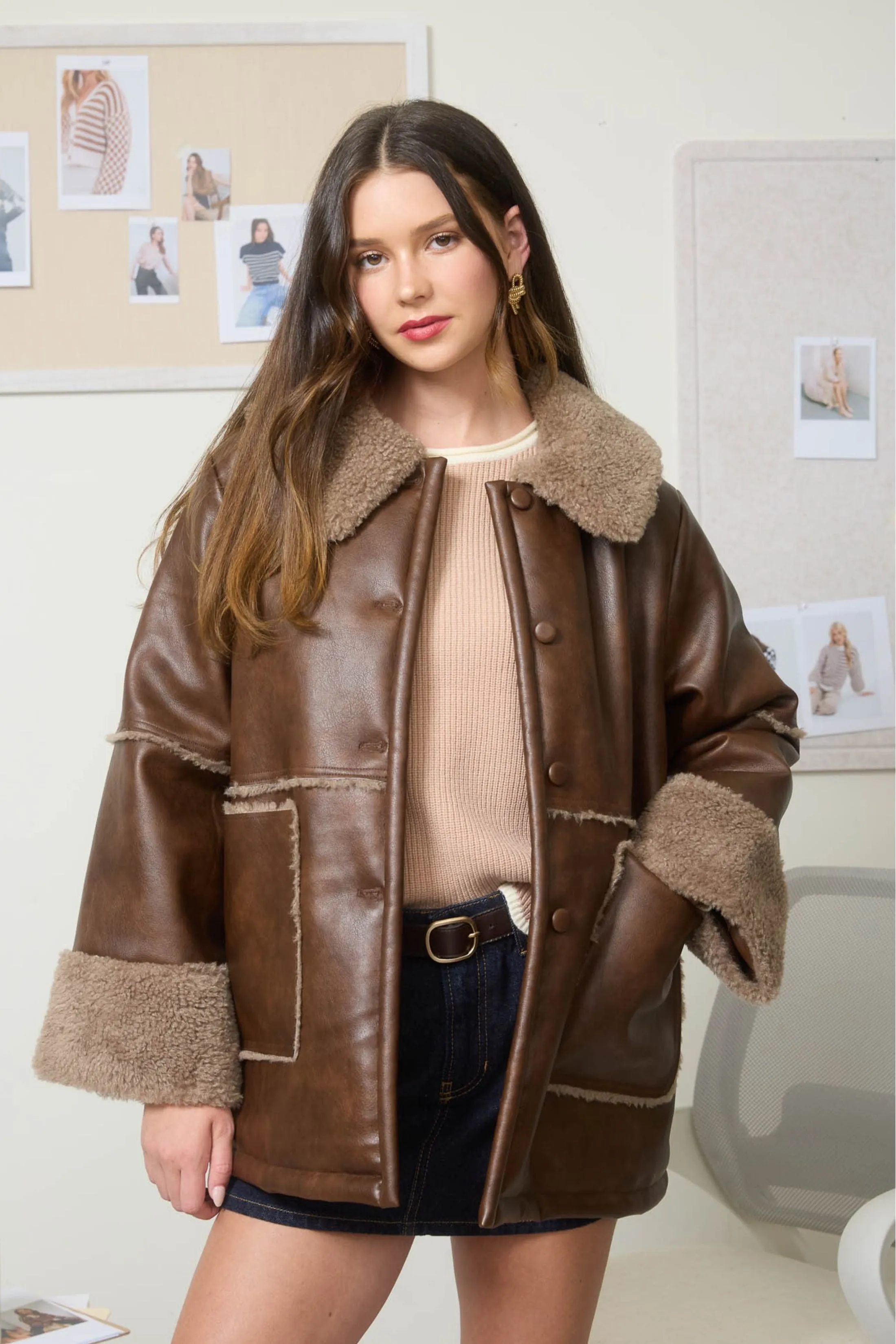 Mila Shearling Jacket sold by fab'rik product image thumbnail 2