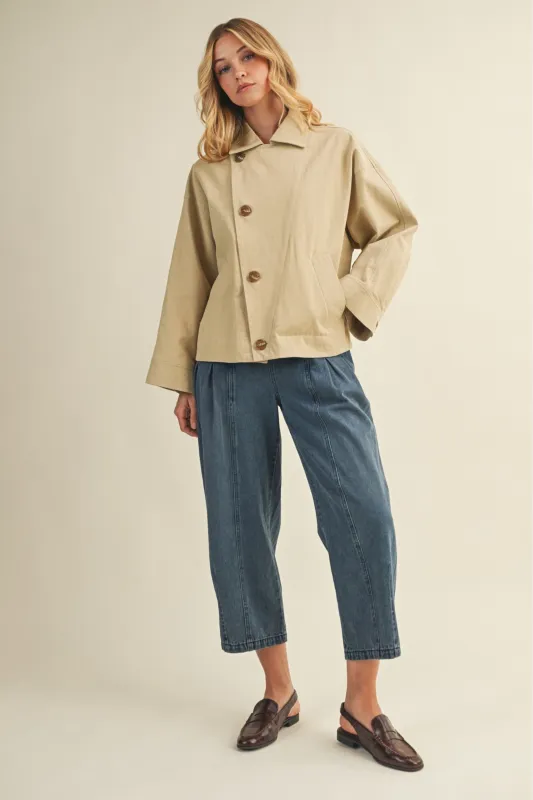 Kristine Button Closure Jacket made by Mustard Seed
