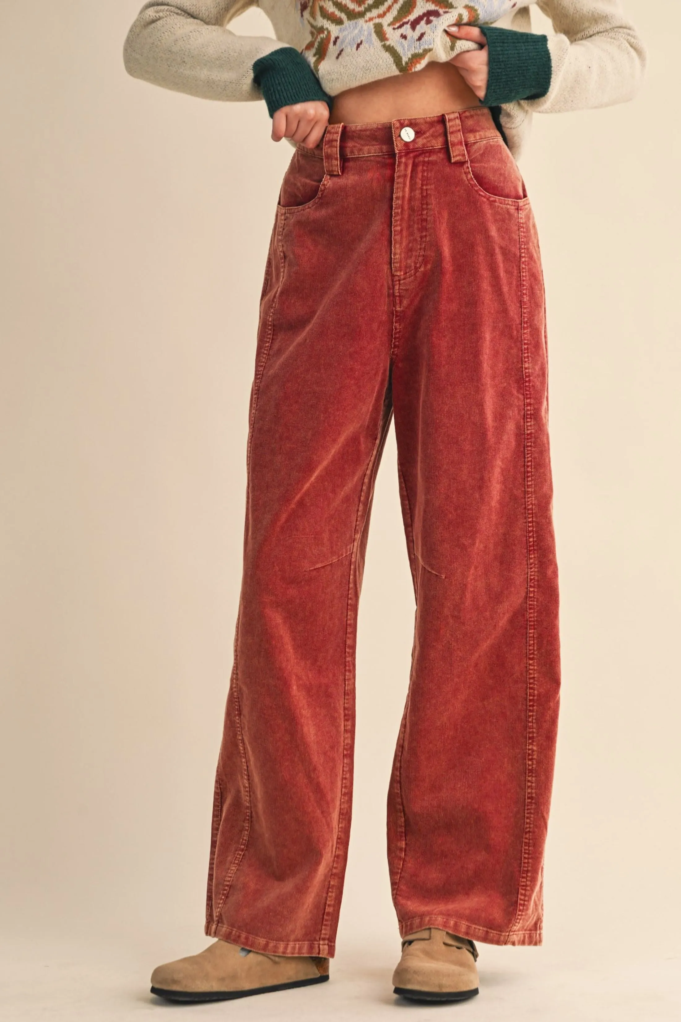 Ruby Corduroy Barrel Trousers sold by fab'rik product image thumbnail 2