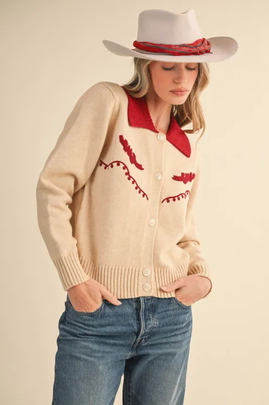 Hazel Western Sweater sold by fab'rik