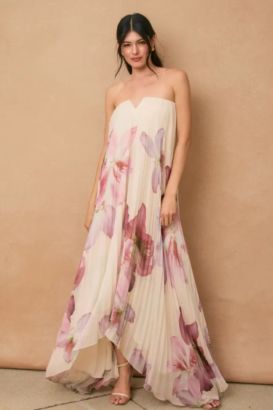 Bria Pleated Maxi Dress sold by fab'rik
