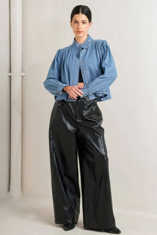 Evie Solid Woven Jacket made by Flying Tomato