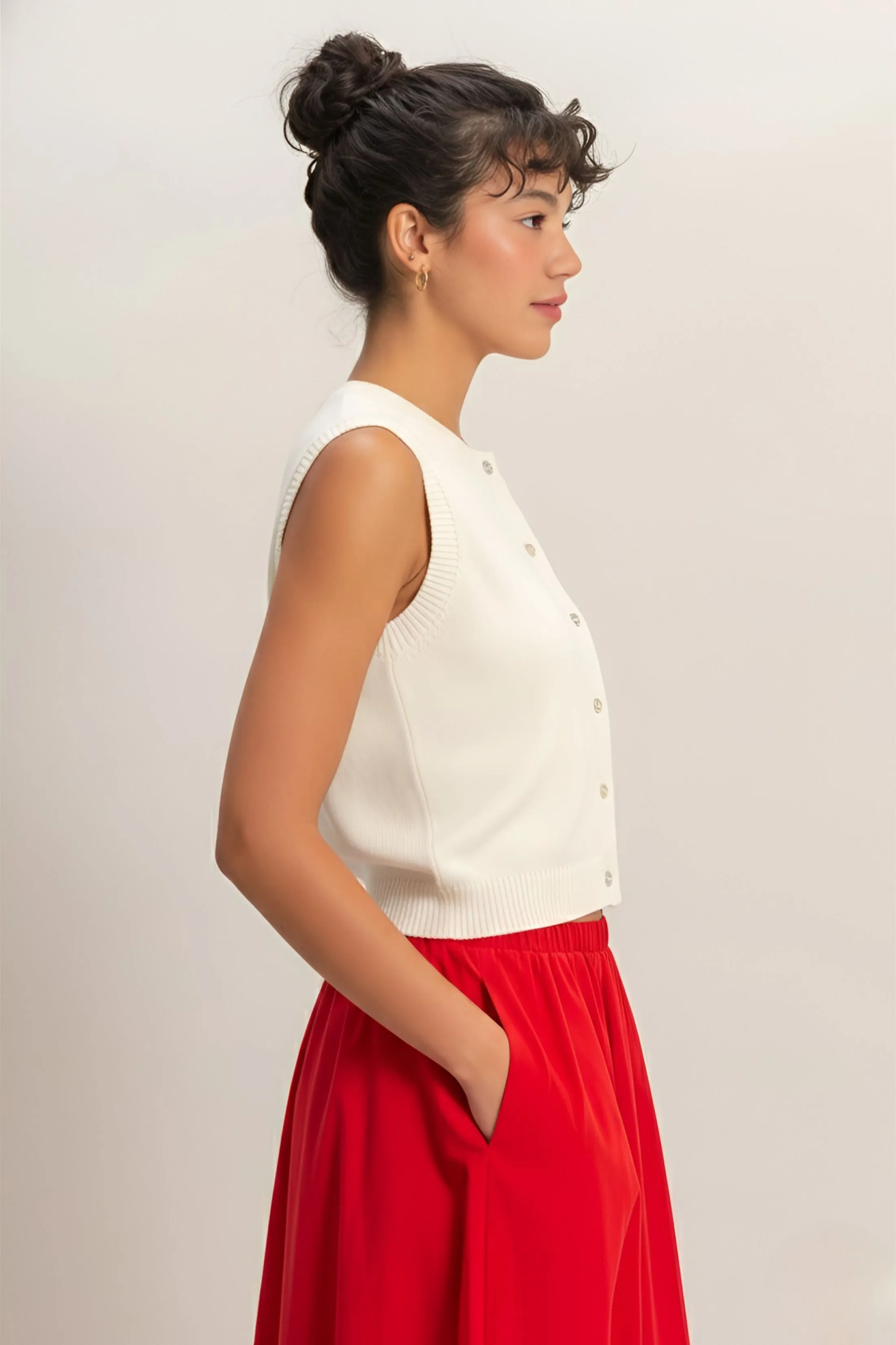 Camille Sleeveless Sweater Vest sold by fab'rik product image thumbnail 2