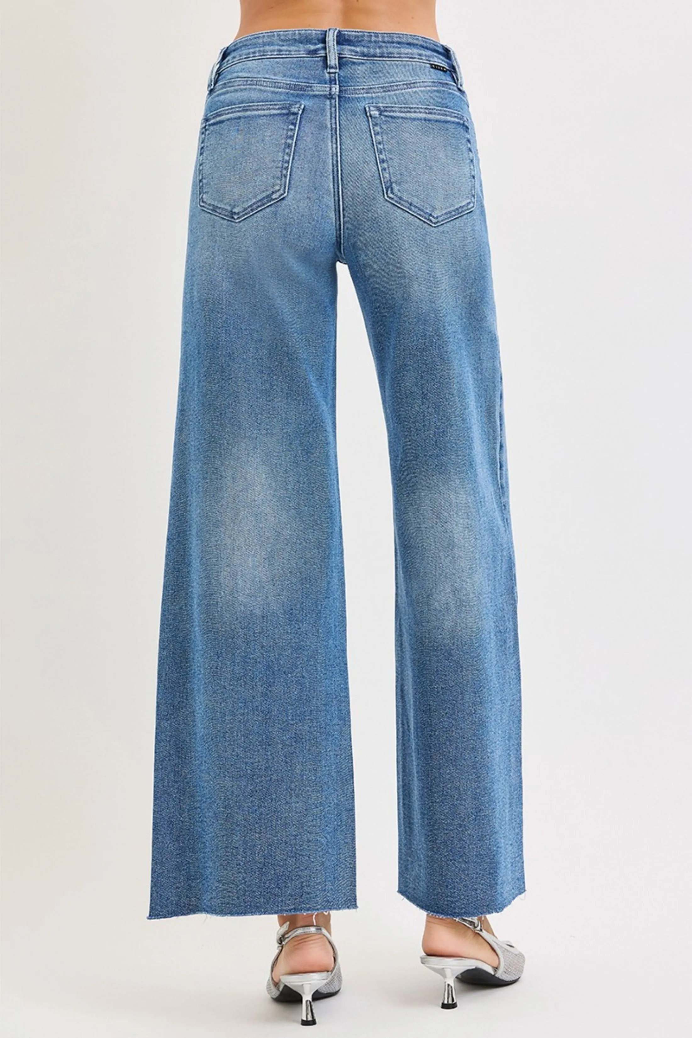 Maya High Rise Patch Pocket Wide Leg Jeans sold by fab'rik product image thumbnail 3