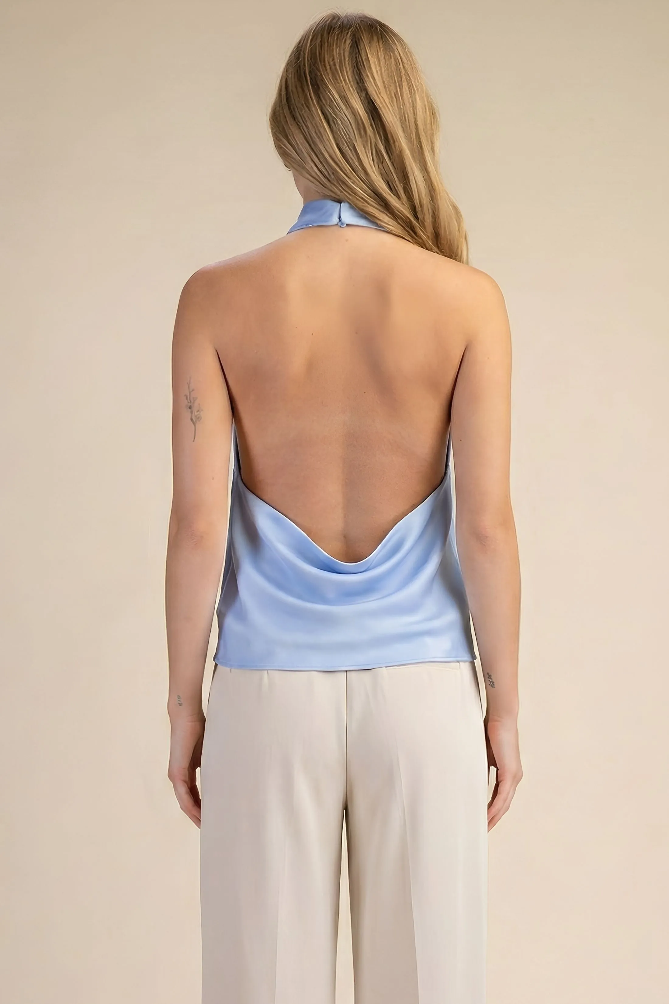 Brittany Satin Halter Top sold by fab'rik product image thumbnail 3