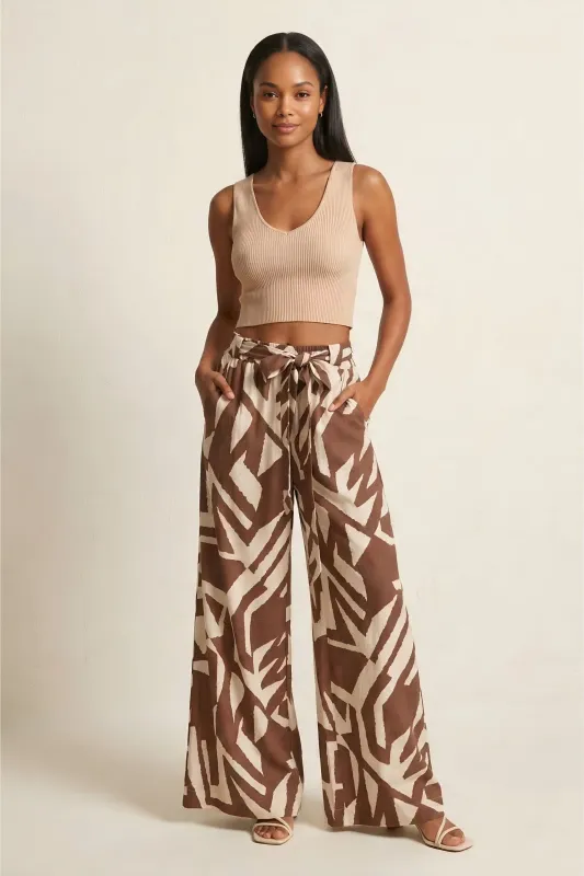 Tara Abstract Print Pants sold by fab'rik