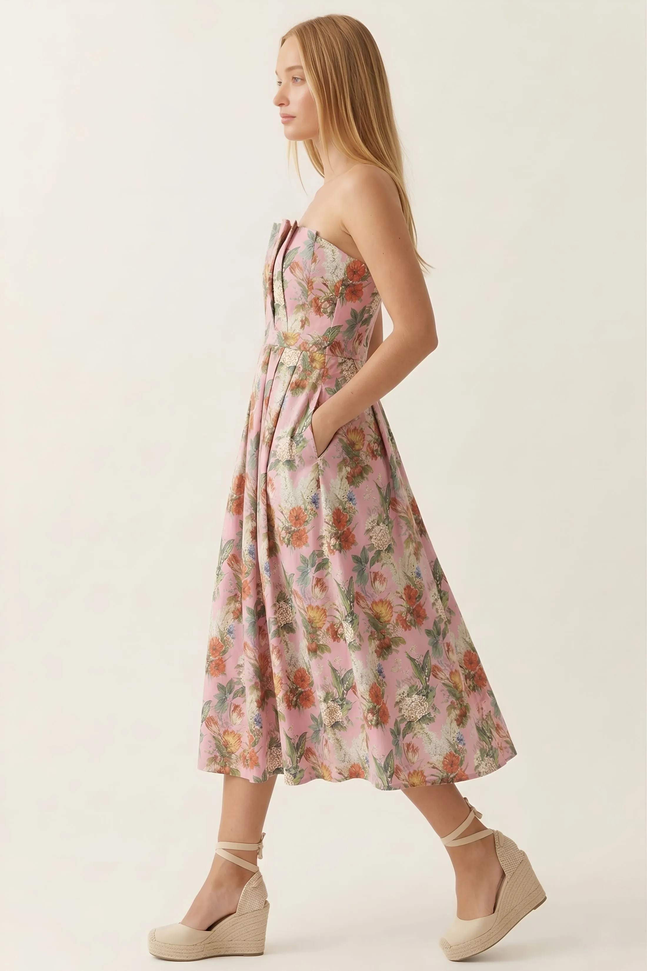 Ivy Floral Strapless Dress sold by fab'rik product image thumbnail 2