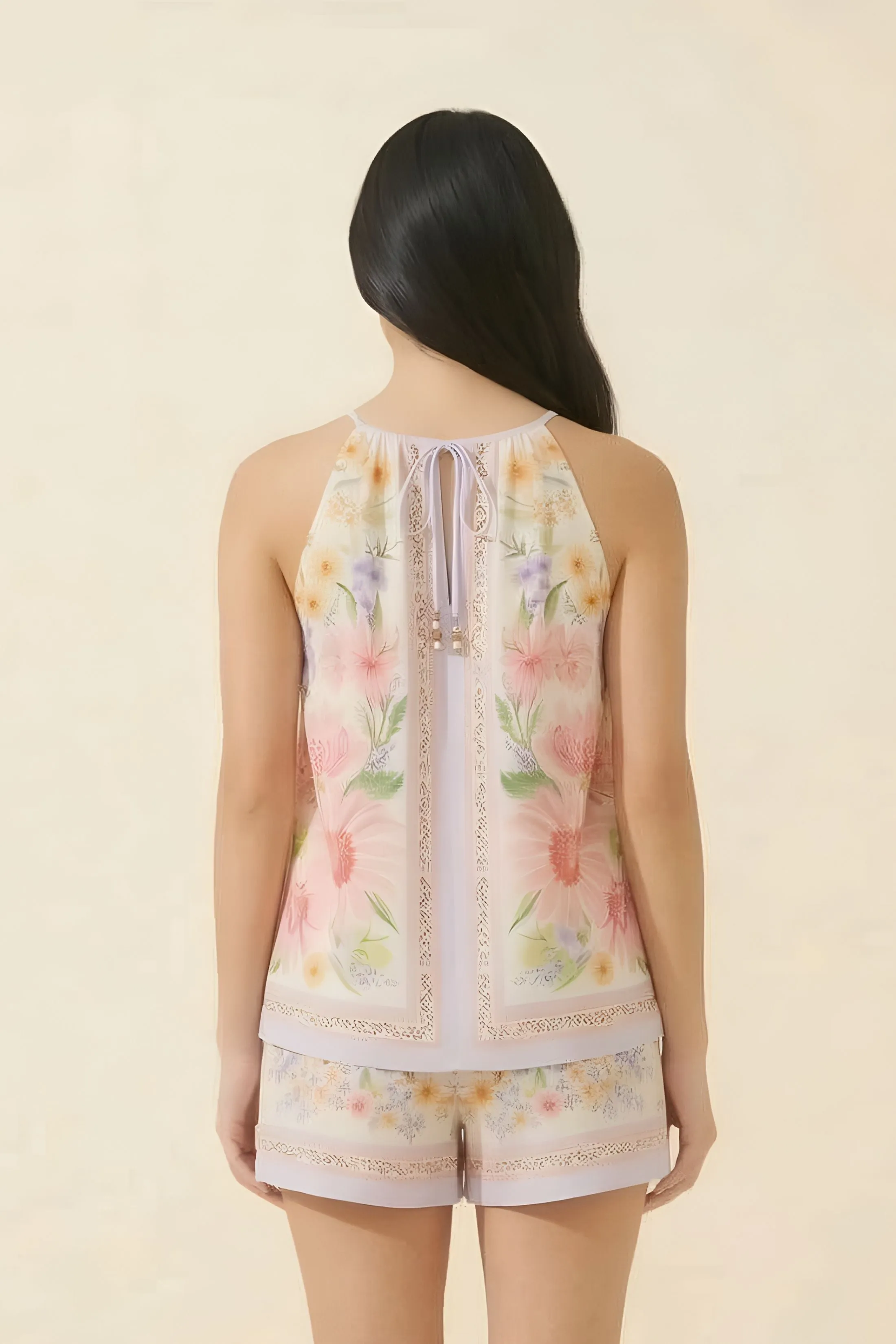 Claire Floral Print Halter Top sold by fab'rik product image thumbnail 3