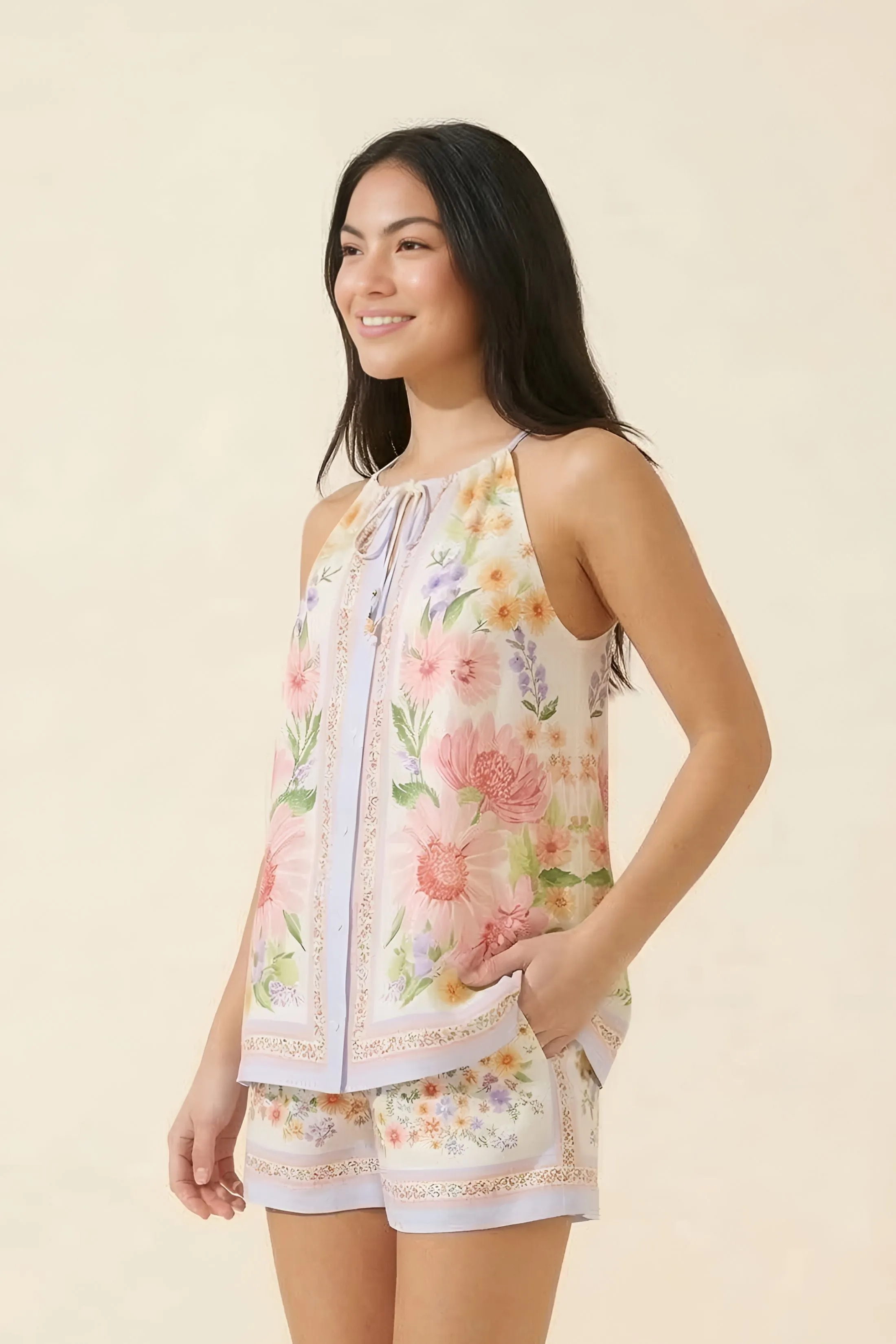 Claire Floral Print Halter Top sold by fab'rik product image thumbnail 2