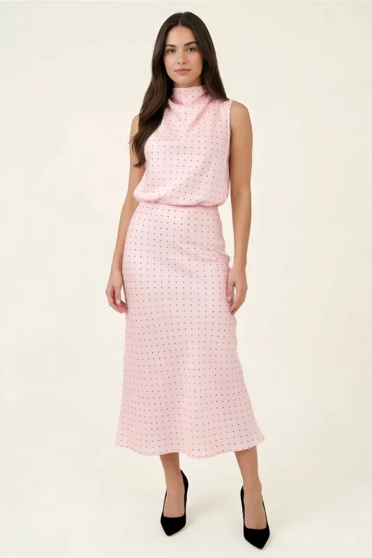 Mary Anne Polka Dot Midi Skirt made by glam
