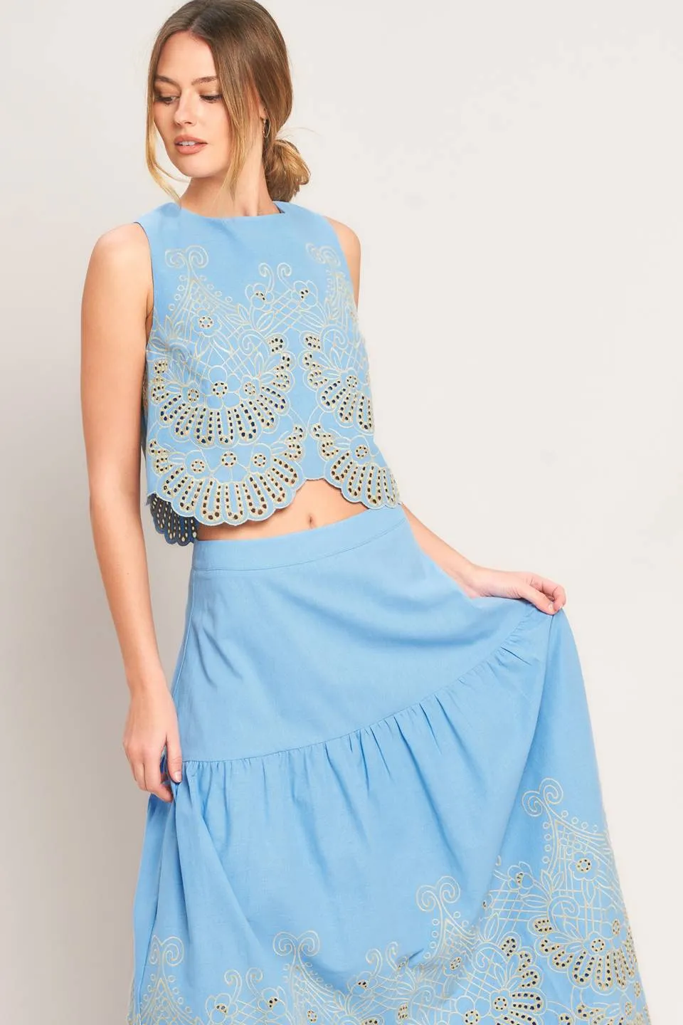 Birdie Sleeveless Embroidery Top sold by fab'rik product image thumbnail 4