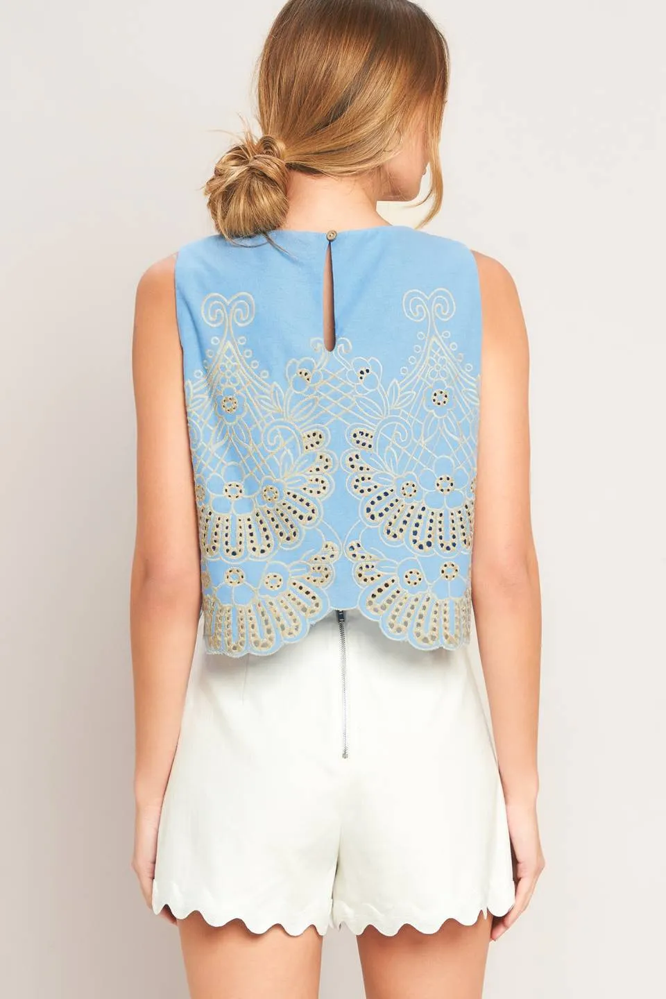 Birdie Sleeveless Embroidery Top sold by fab'rik product image thumbnail 3