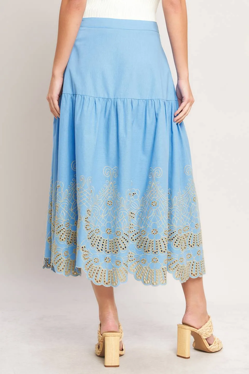 Birdie Embroidery Maxi Skirt sold by fab'rik product image thumbnail 4