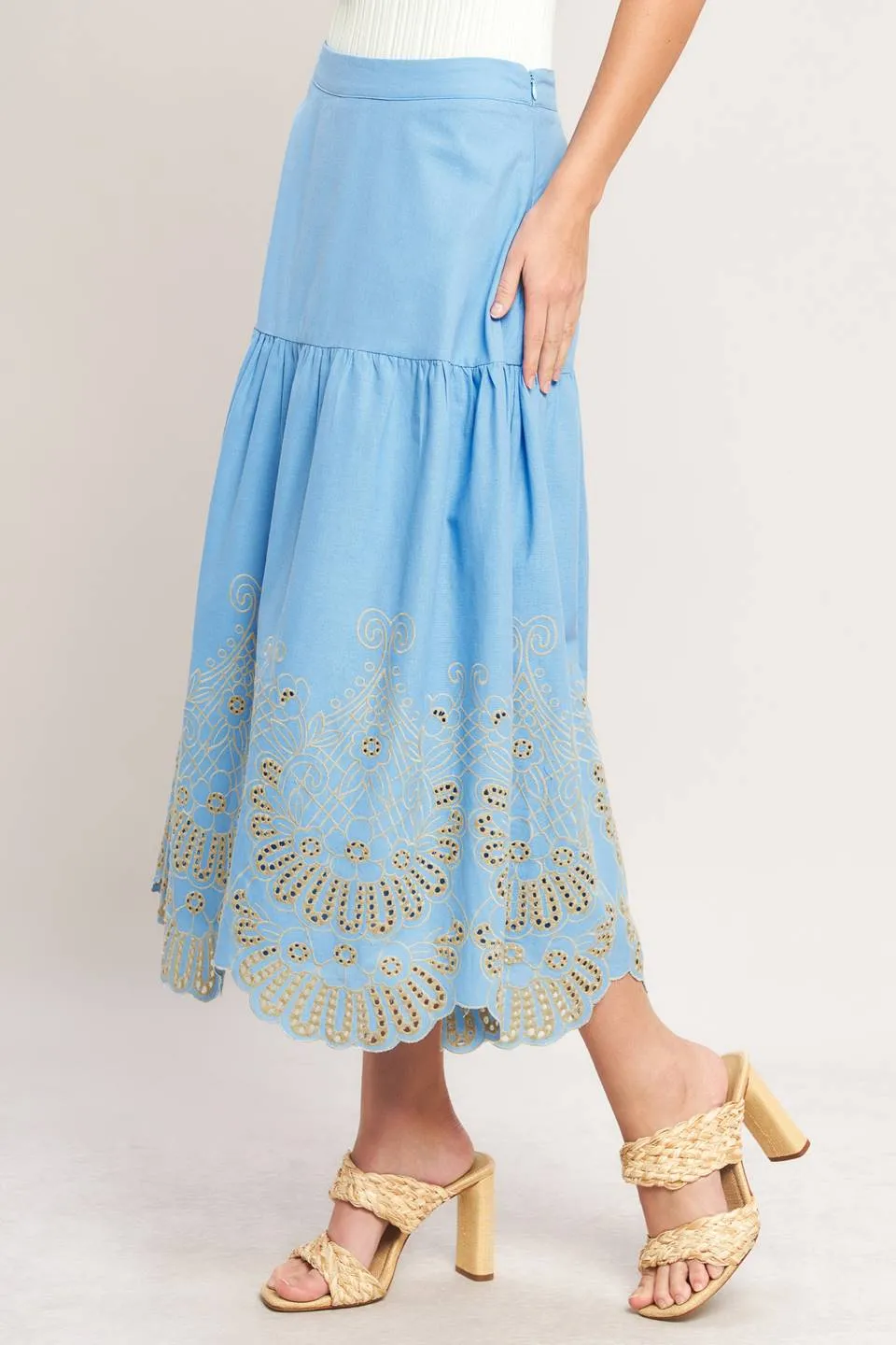 Birdie Embroidery Maxi Skirt sold by fab'rik product image thumbnail 3